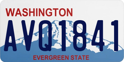 WA license plate AVQ1841