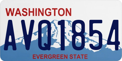 WA license plate AVQ1854