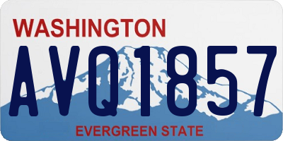 WA license plate AVQ1857