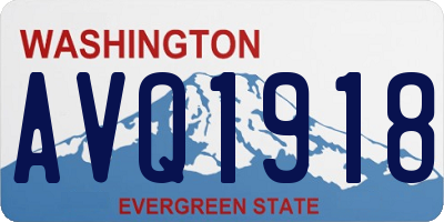 WA license plate AVQ1918