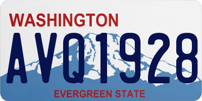 WA license plate AVQ1928
