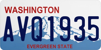 WA license plate AVQ1935