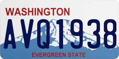 WA license plate AVQ1938