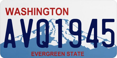 WA license plate AVQ1945