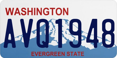 WA license plate AVQ1948