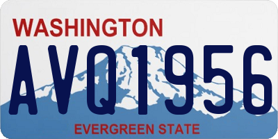 WA license plate AVQ1956