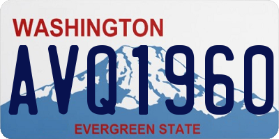 WA license plate AVQ1960
