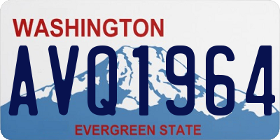 WA license plate AVQ1964
