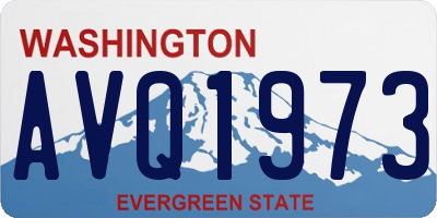 WA license plate AVQ1973