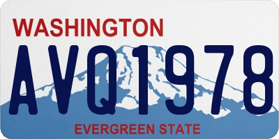 WA license plate AVQ1978