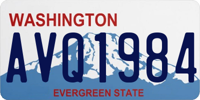 WA license plate AVQ1984