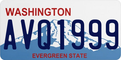 WA license plate AVQ1999