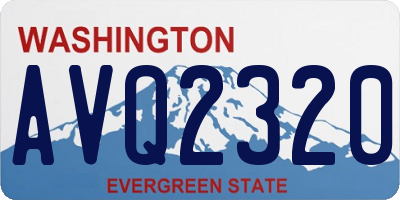 WA license plate AVQ2320