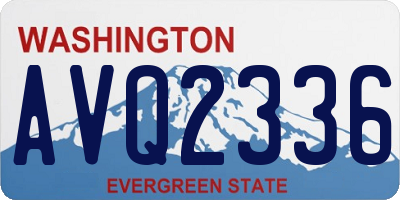 WA license plate AVQ2336