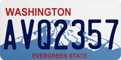 WA license plate AVQ2357