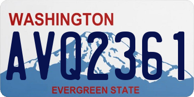 WA license plate AVQ2361