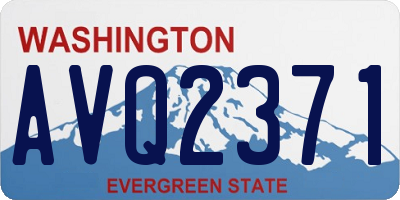 WA license plate AVQ2371