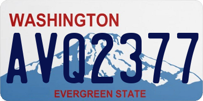 WA license plate AVQ2377