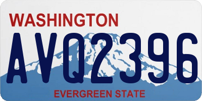 WA license plate AVQ2396