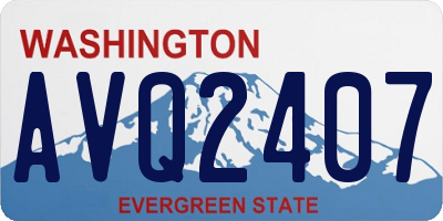 WA license plate AVQ2407