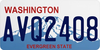 WA license plate AVQ2408