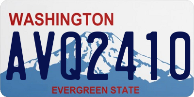WA license plate AVQ2410