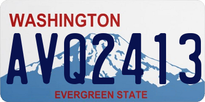 WA license plate AVQ2413
