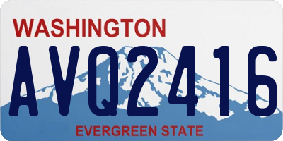 WA license plate AVQ2416