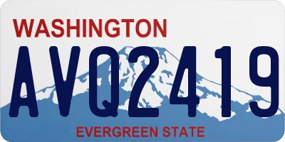 WA license plate AVQ2419