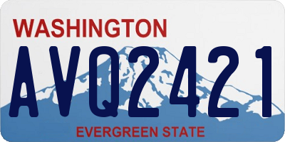 WA license plate AVQ2421