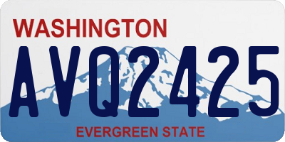WA license plate AVQ2425