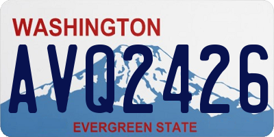 WA license plate AVQ2426