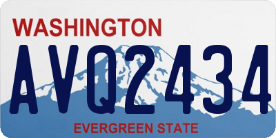 WA license plate AVQ2434
