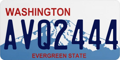 WA license plate AVQ2444