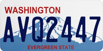WA license plate AVQ2447