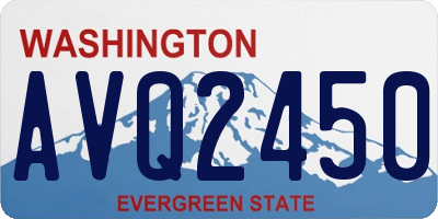 WA license plate AVQ2450
