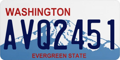 WA license plate AVQ2451