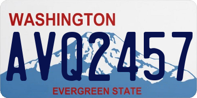 WA license plate AVQ2457