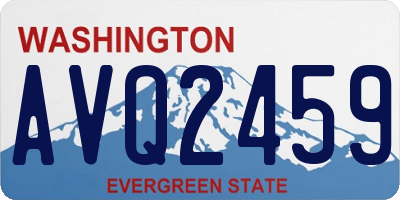 WA license plate AVQ2459