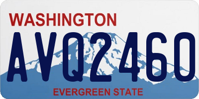 WA license plate AVQ2460