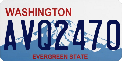 WA license plate AVQ2470