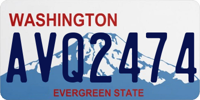 WA license plate AVQ2474