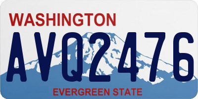 WA license plate AVQ2476