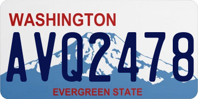 WA license plate AVQ2478