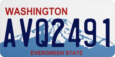 WA license plate AVQ2491