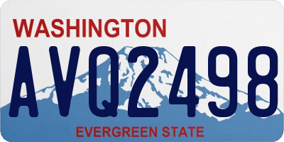 WA license plate AVQ2498