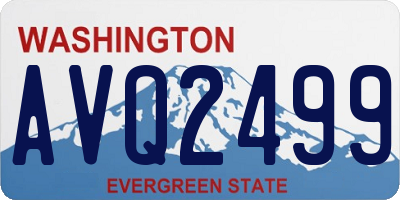 WA license plate AVQ2499
