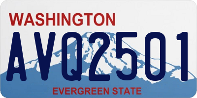 WA license plate AVQ2501