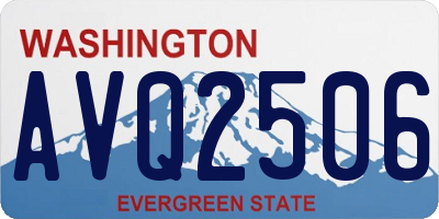 WA license plate AVQ2506