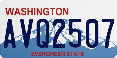 WA license plate AVQ2507